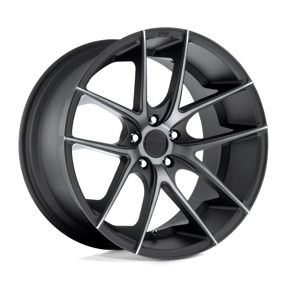 Niche 1PC M130 TARGA 20x8.5 ET38 5x115 Matte Black Double Dark Tint