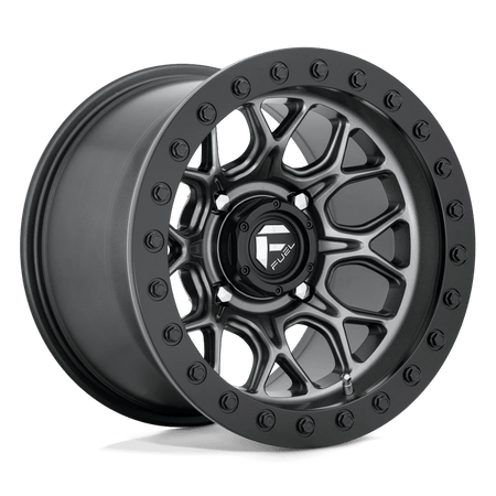 Fuel UTV D919 TECH UTV BEADLOCK 15x10 ET0 4x156 Matte Gunmetal Black Bead Ring