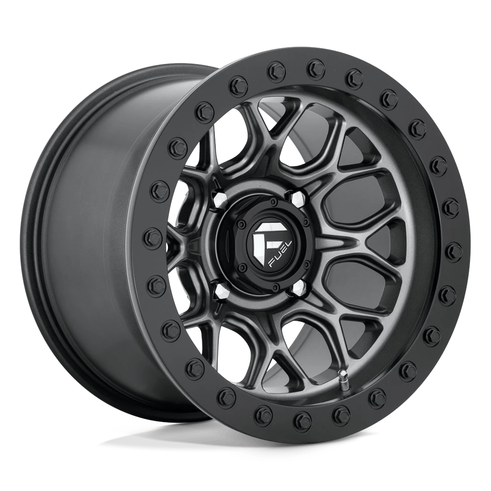 Fuel UTV D919 TECH UTV BEADLOCK 15x10 ET0 4x137 Matte Gunmetal Black Bead Ring