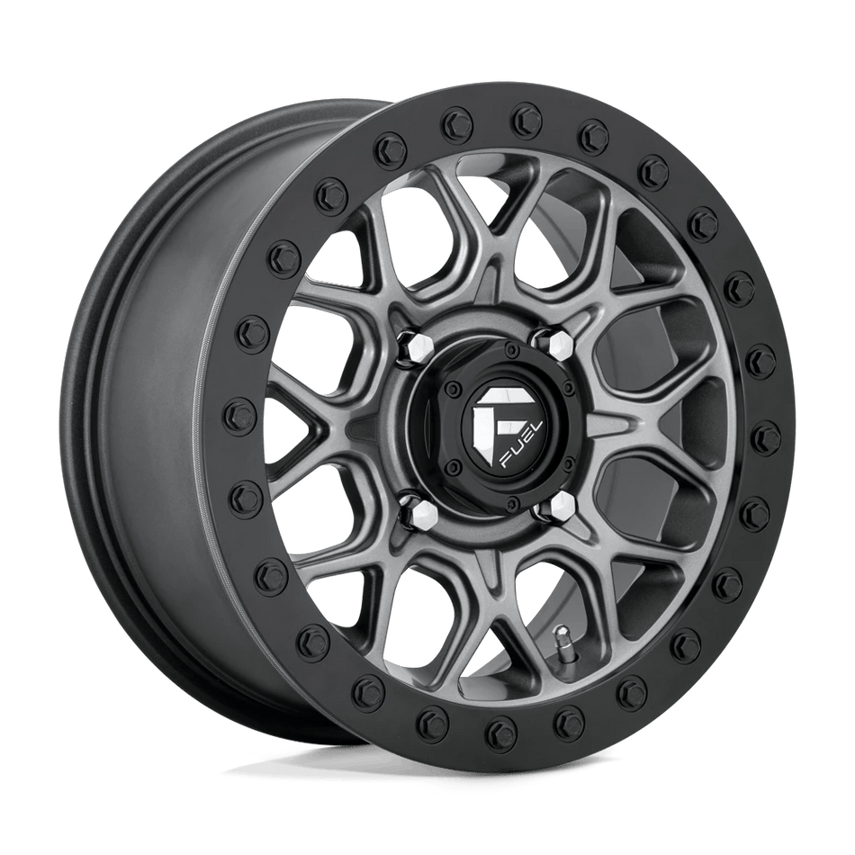 Fuel UTV D919 TECH UTV BEADLOCK 15x7 ET38 4x156 Matte Gunmetal Black Bead Ring