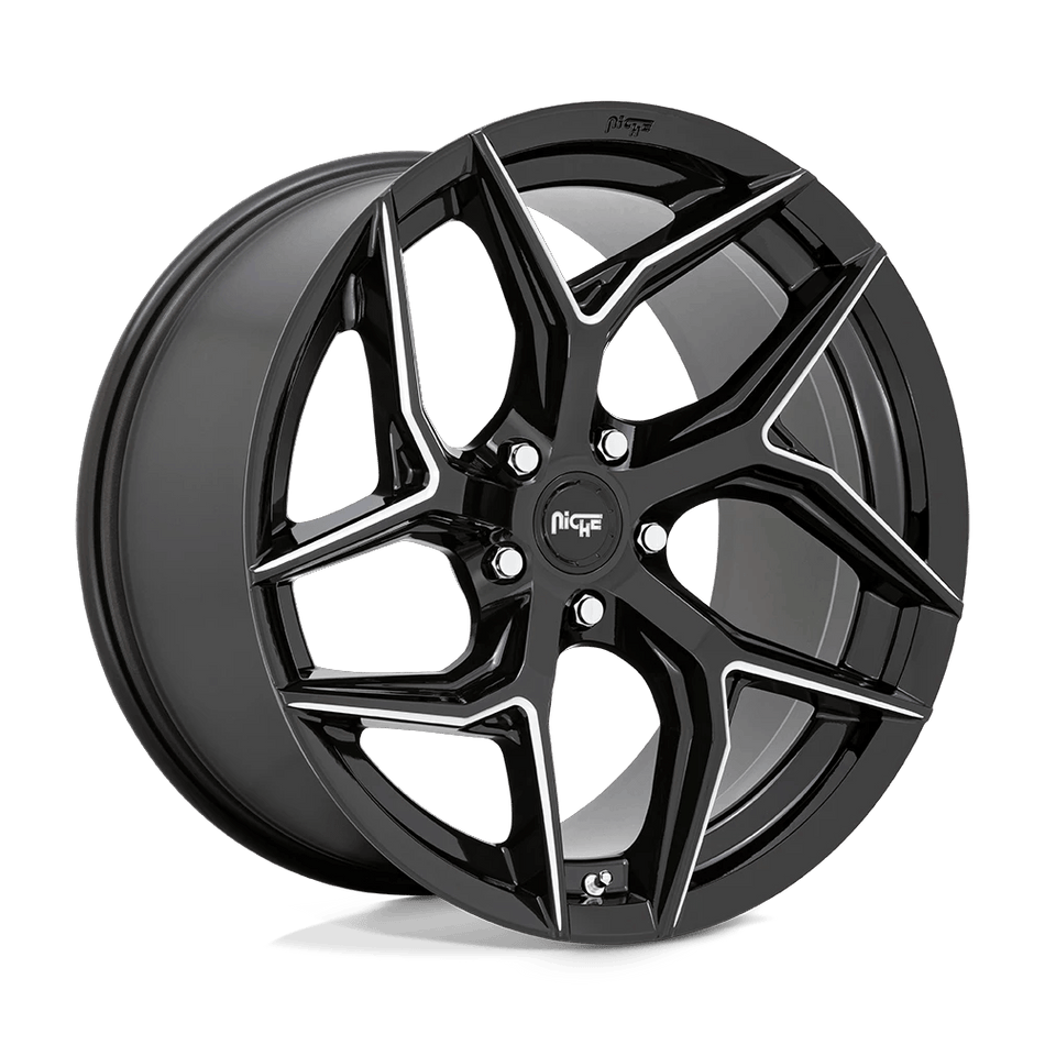 Niche 1PC M266 TORSION 20x9 ET27 5x112 Gloss Black Milled