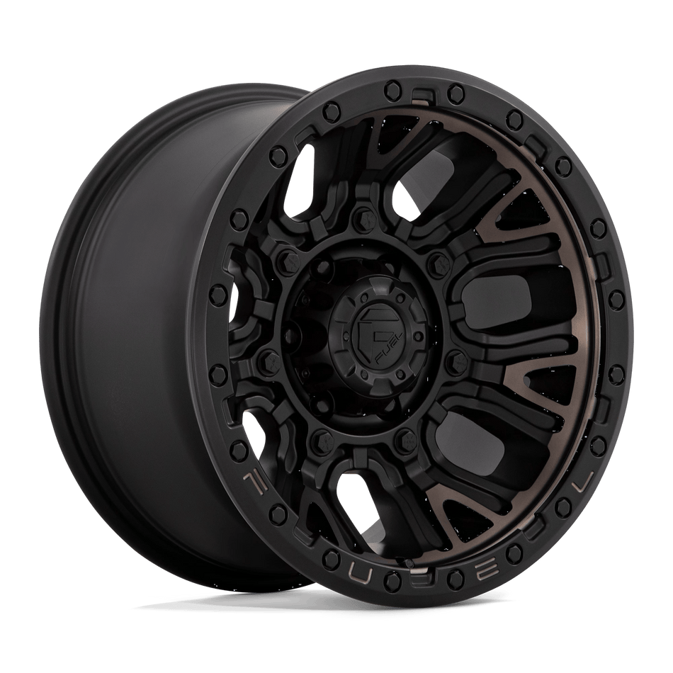 Fuel 1PC D824 TRACTION 17x9 ET-12 6x139.7 Matte Black w/ Double Dark Tint