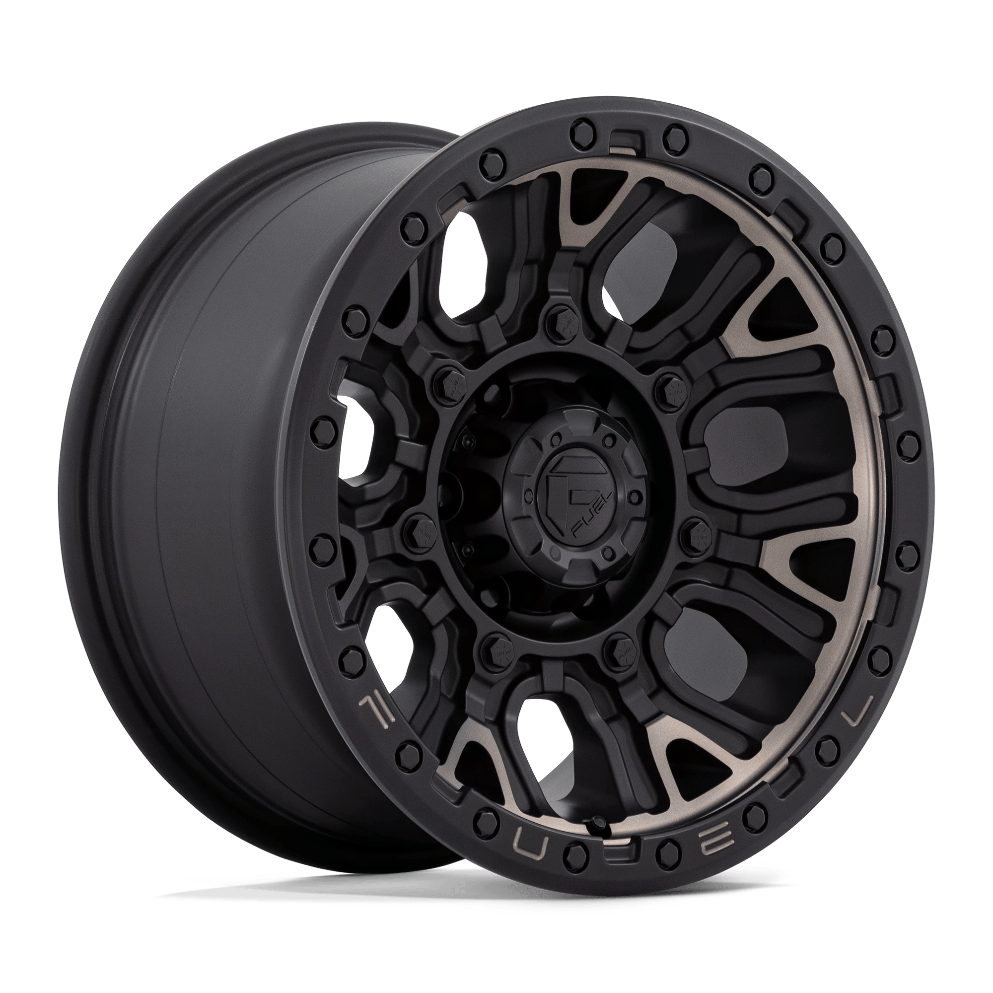 Fuel 1PC D824 TRACTION 17x9 ET1 6x139.7 Matte Black w/ Double Dark Tint