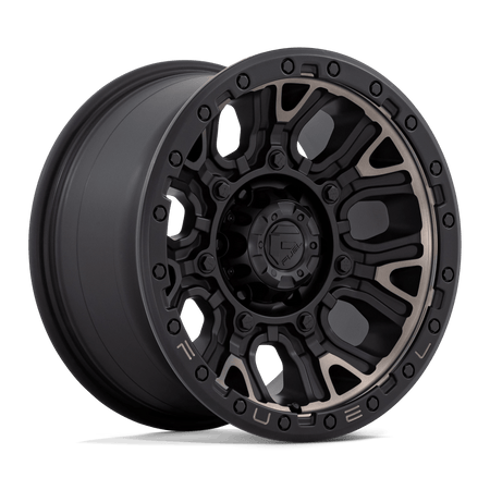 Fuel 1PC D824 TRACTION 17x9 ET1 6x114.3 Matte Black w/ Double Dark Tint