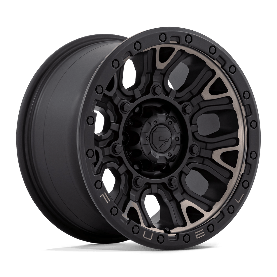Fuel 1PC D824 TRACTION 17x9 ET1 6x120 Matte Black w/ Double Dark Tint
