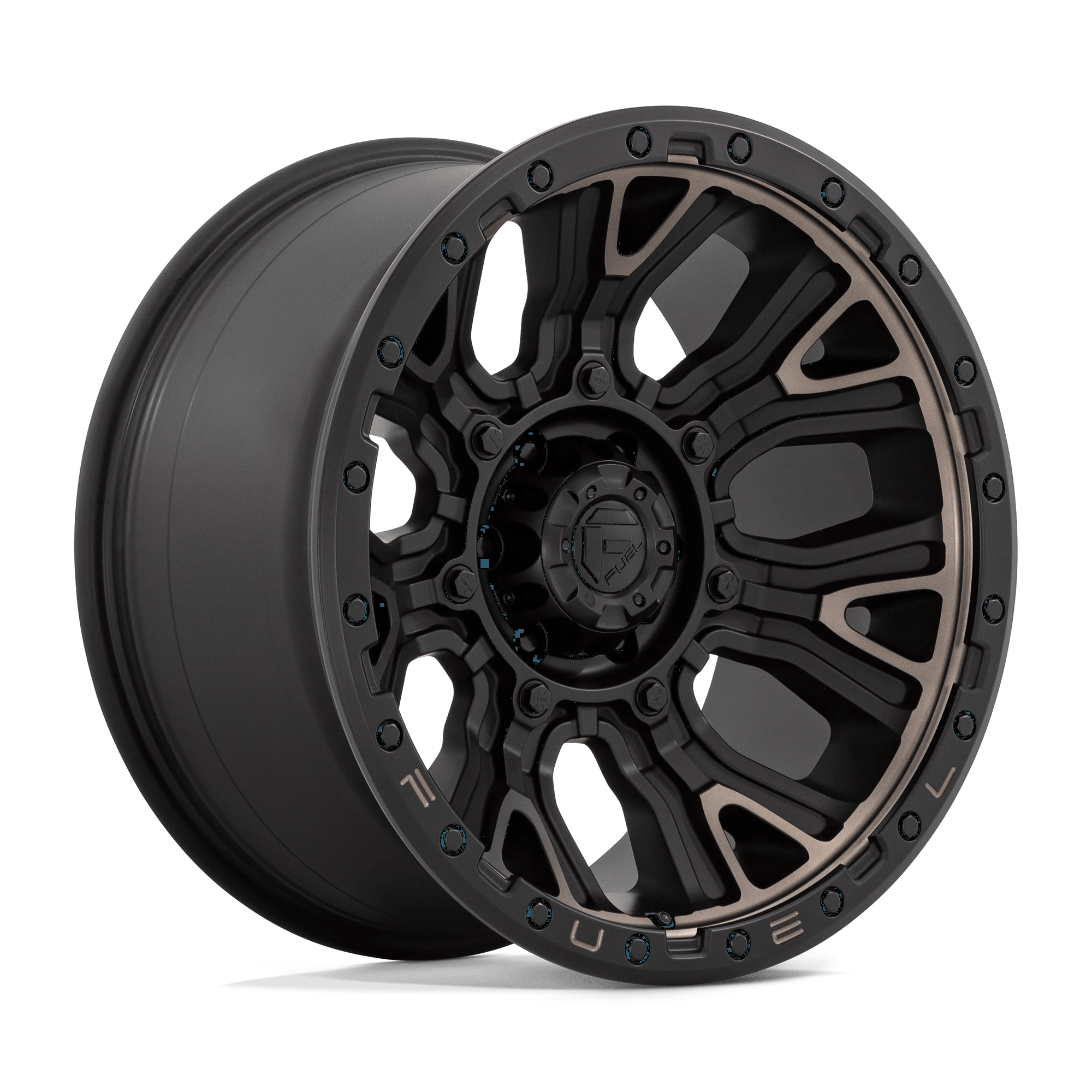 Fuel 1PC D824 TRACTION 20x10 ET-18 6x135 Matte Black w/ Double Dark Tint