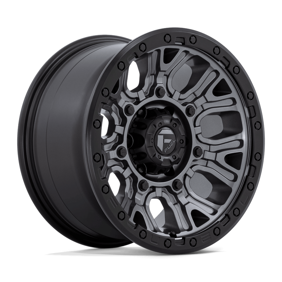 Fuel 1PC D825 TRACTION 17x9 ET1 6x139.7 Matte Gunmetal w/ Black Ring
