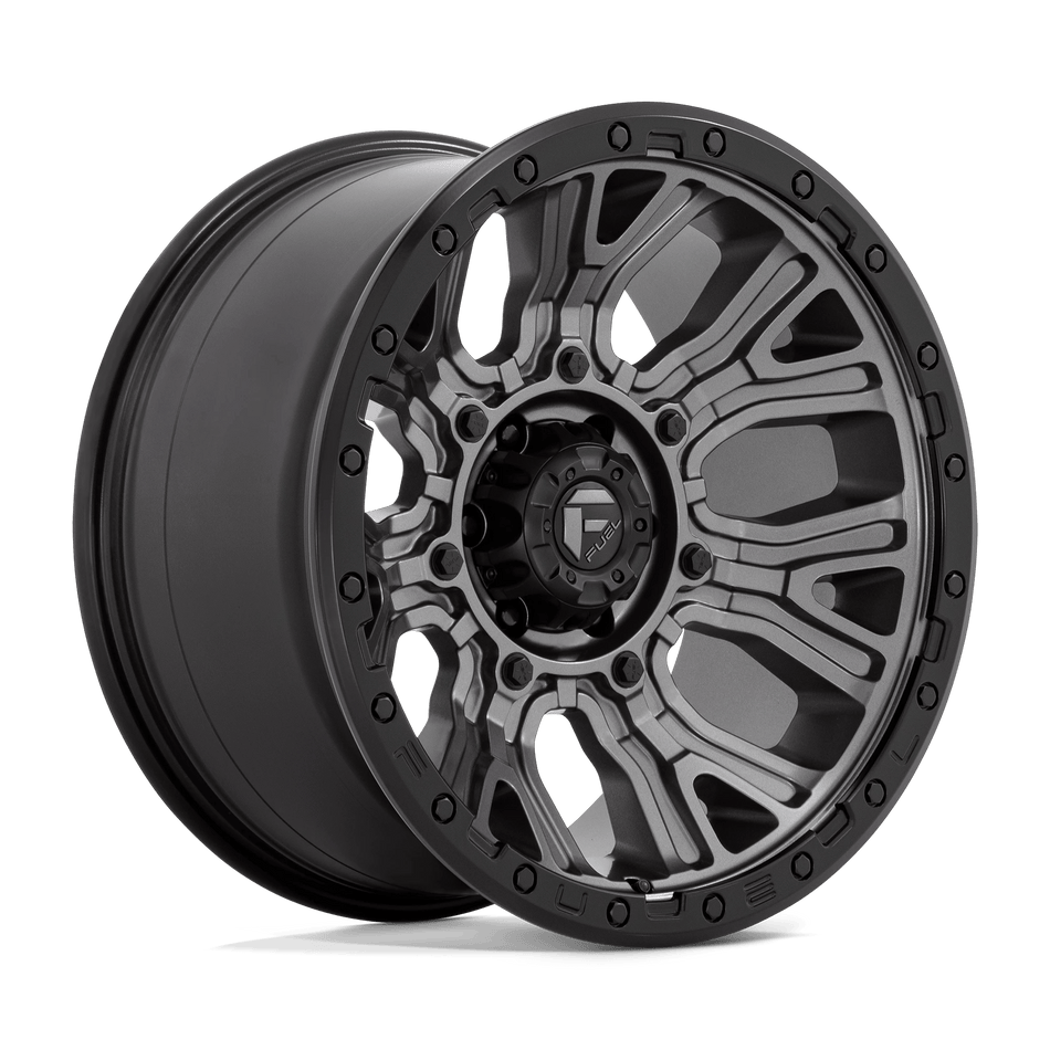 Fuel 1PC D825 TRACTION 20x10 ET-18 6x135 Matte Gunmetal w/ Black Ring