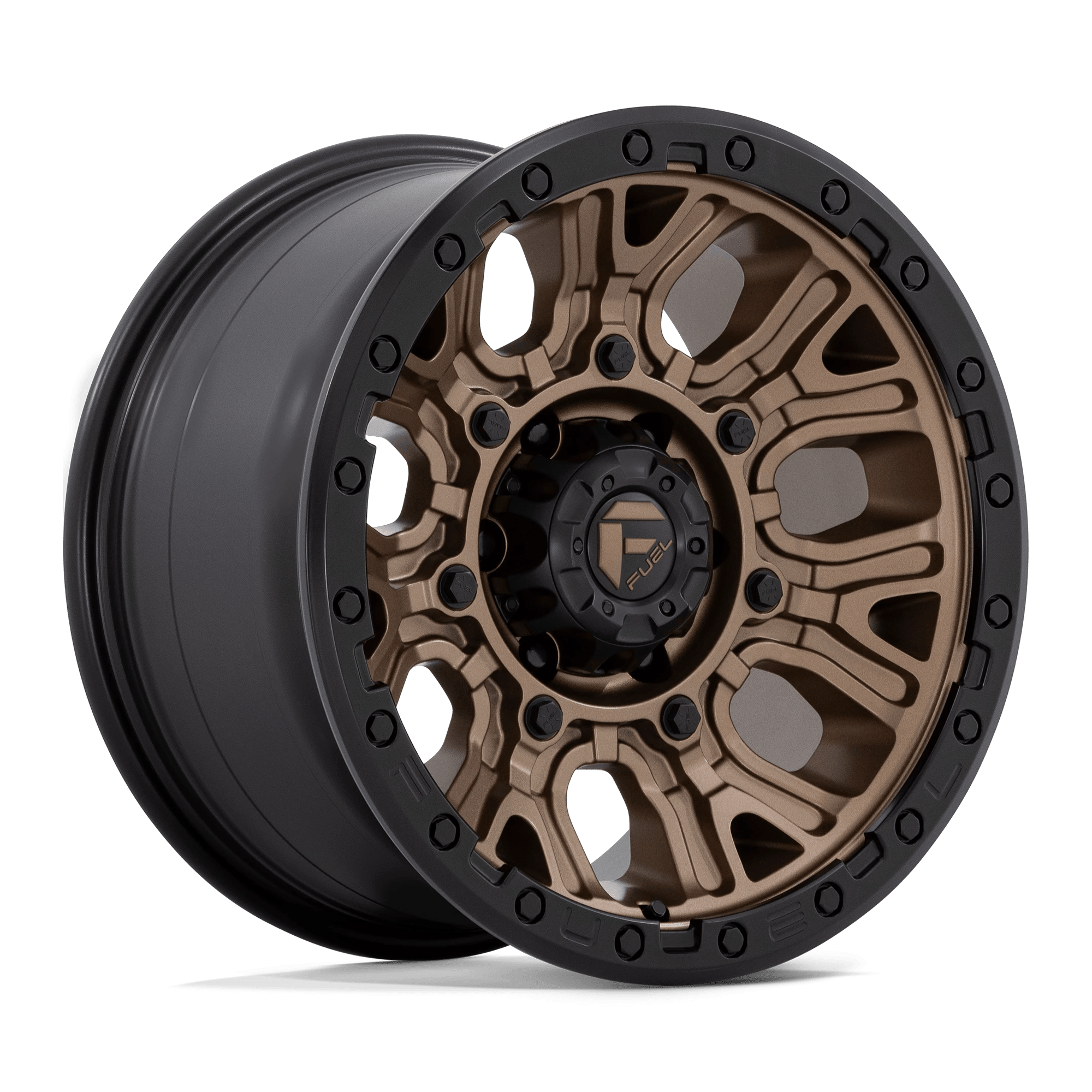 Fuel 1PC D826 TRACTION 17x9 ET1 6x139.7 Matte Bronze w/ Black Ring
