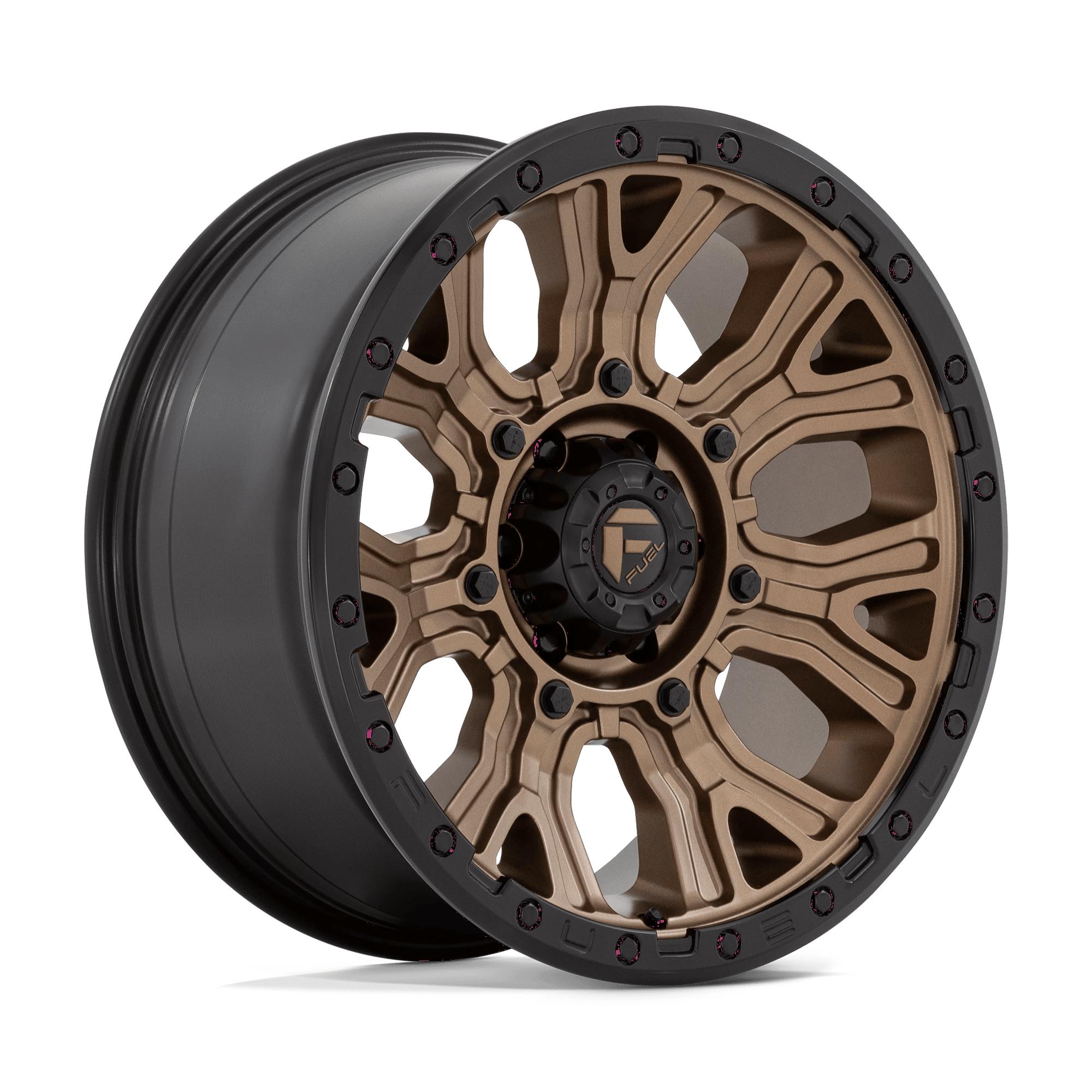 Fuel 1PC D826 TRACTION 20x9 ET1 6x139.7 Matte Bronze w/ Black Ring