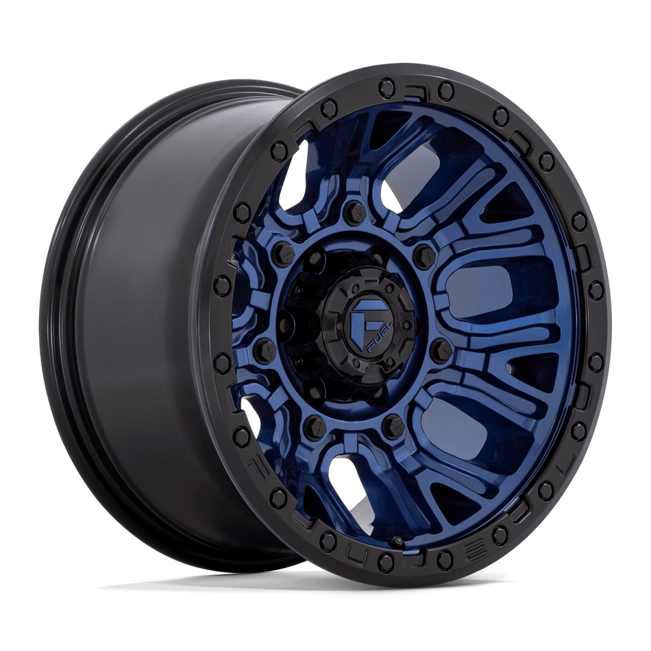 Fuel 1PC D827 TRACTION 17x9 ET-12 5x127 Dark Blue w/ Black Ring