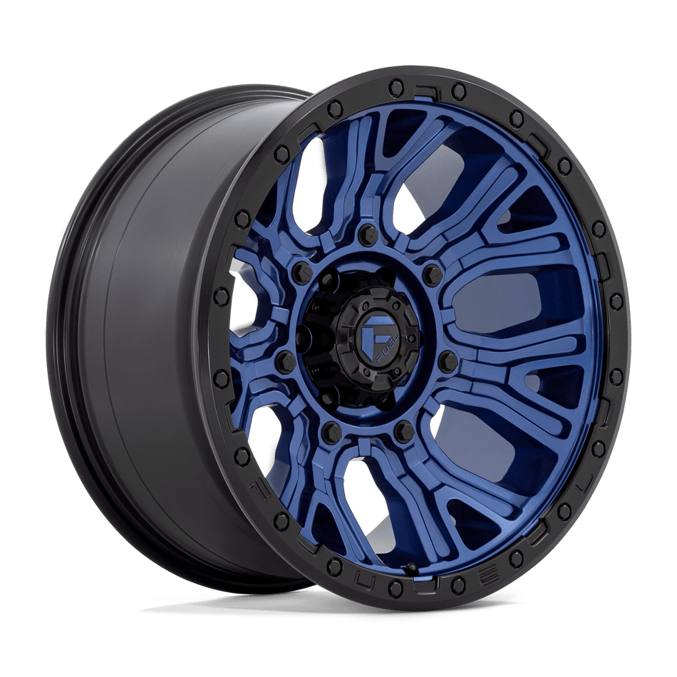 Fuel 1PC D827 TRACTION 20x10 ET-18 6x139.7 Dark Blue w/ Black Ring