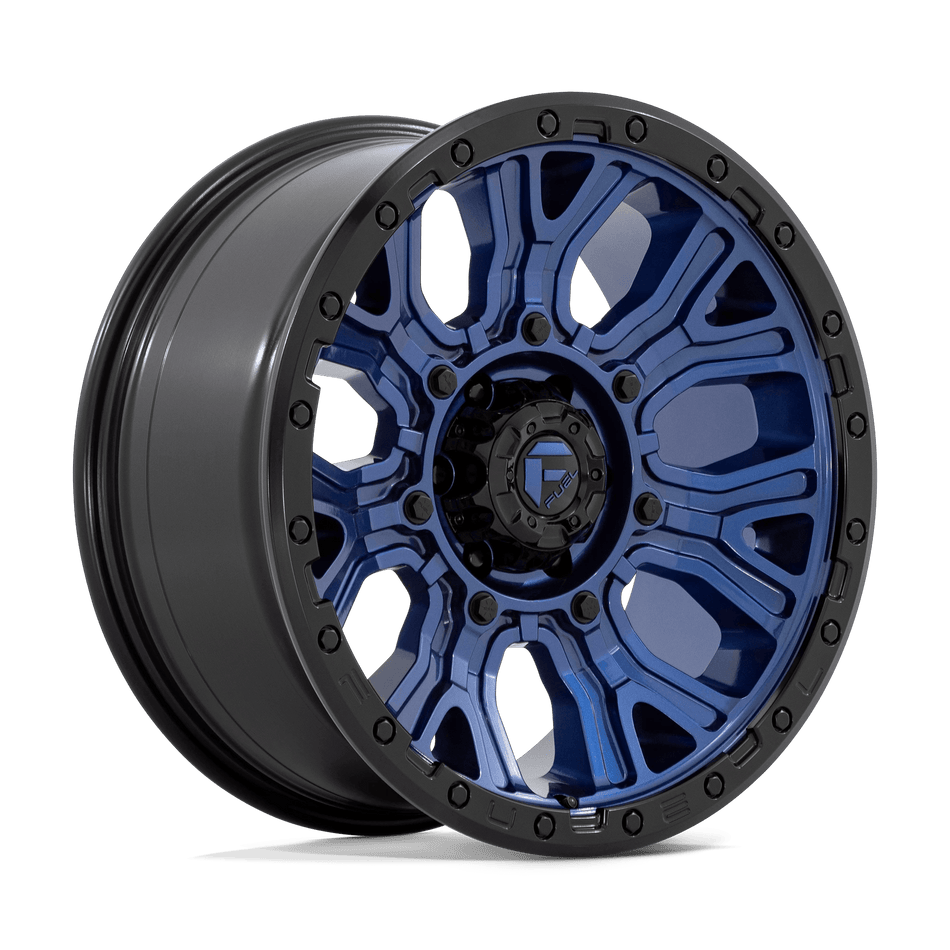 Fuel 1PC D827 TRACTION 20x9 ET1 6x139.7 Dark Blue w/ Black Ring