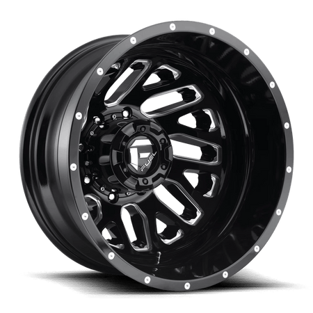Fuel 1PC D581 TRITON 20x8.25 ET-221 8x210 Gloss Black Milled