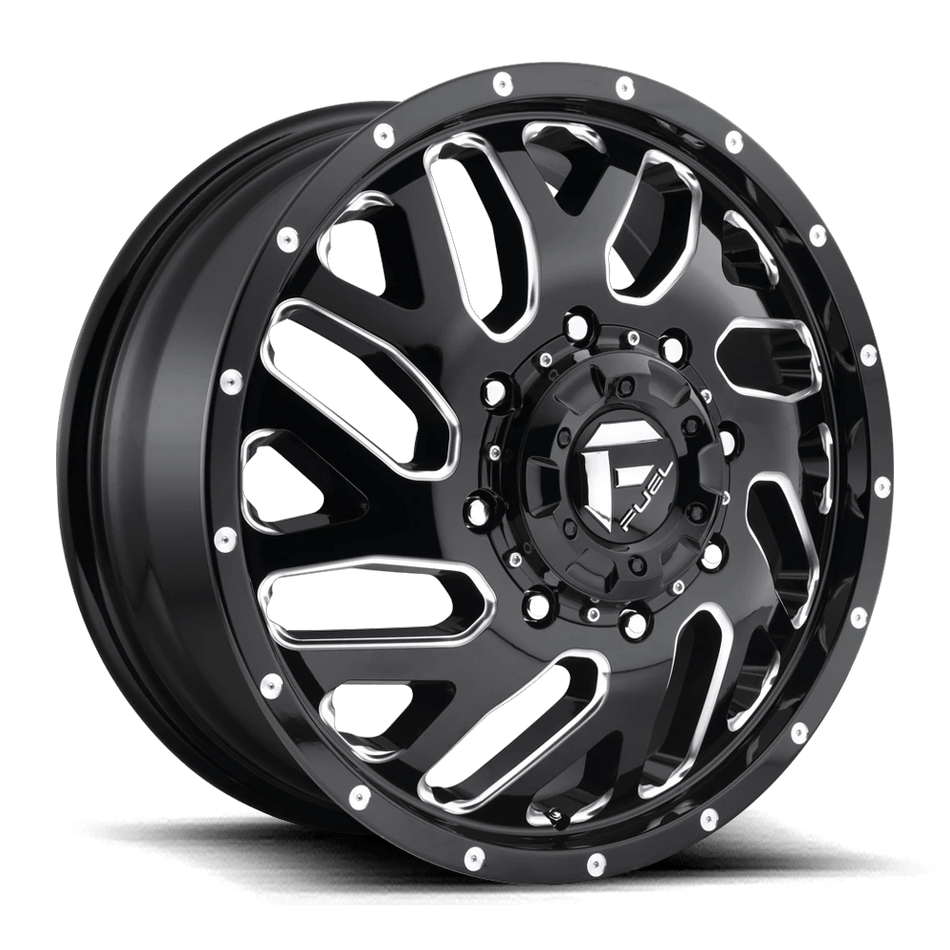 Fuel 1PC D581 TRITON 22x8.25 ET105 8x165.1 Gloss Black Milled