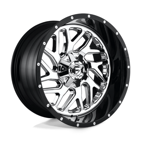 Fuel 2PC D211 TRITON 20x12 ET-44 6x135/5.5 Chrome w/ Gloss Black Lip