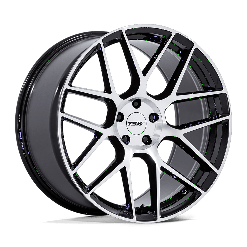 TSW TW002 LASARTHE 18x9.5 ET22 5x112 Gloss Black Machined
