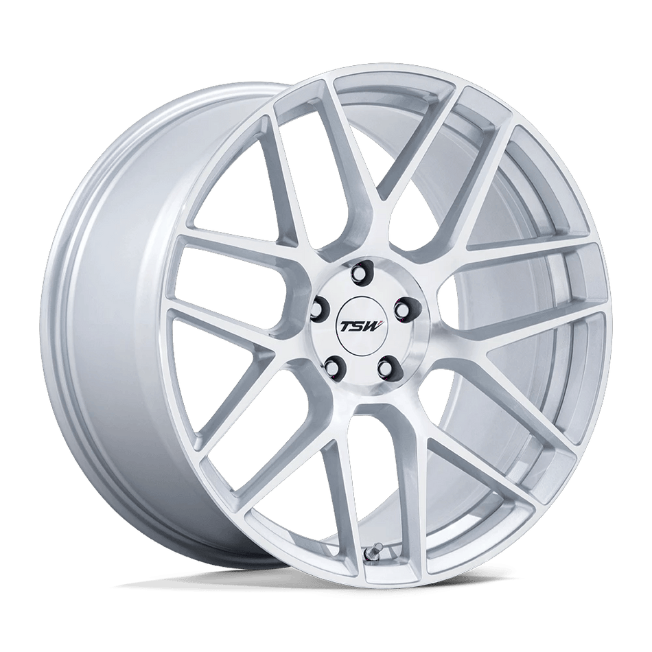 TSW TW002 LASARTHE 20x9 ET27 5x120 Gloss Silver Machined