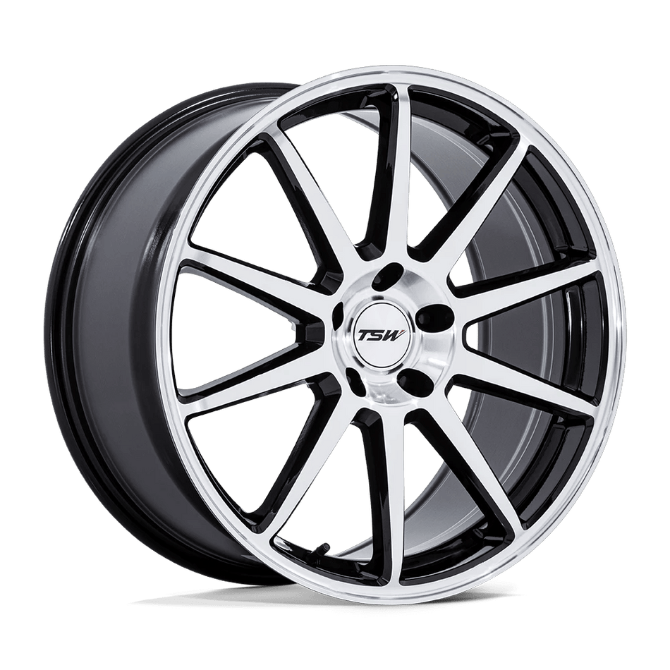 TSW TW004 CANARD 19x8.5 ET32 5x112 Gloss Black Machined