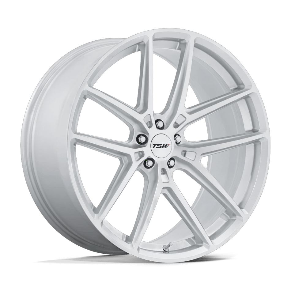 TSW TW006 IMOLA 19x9.5 ET40 5x112 Gloss Silver w/ Machined Face