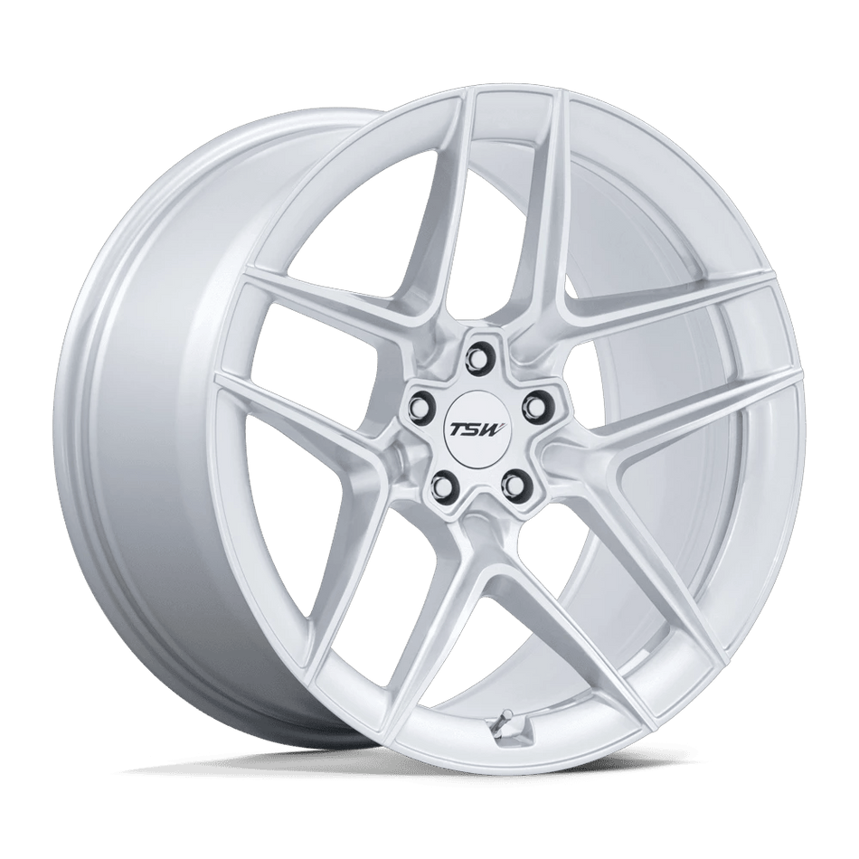 TSW TW008 SLIPSTREAM 20x10.5 ET38 5x112 Gloss Silver w/ Machined Face