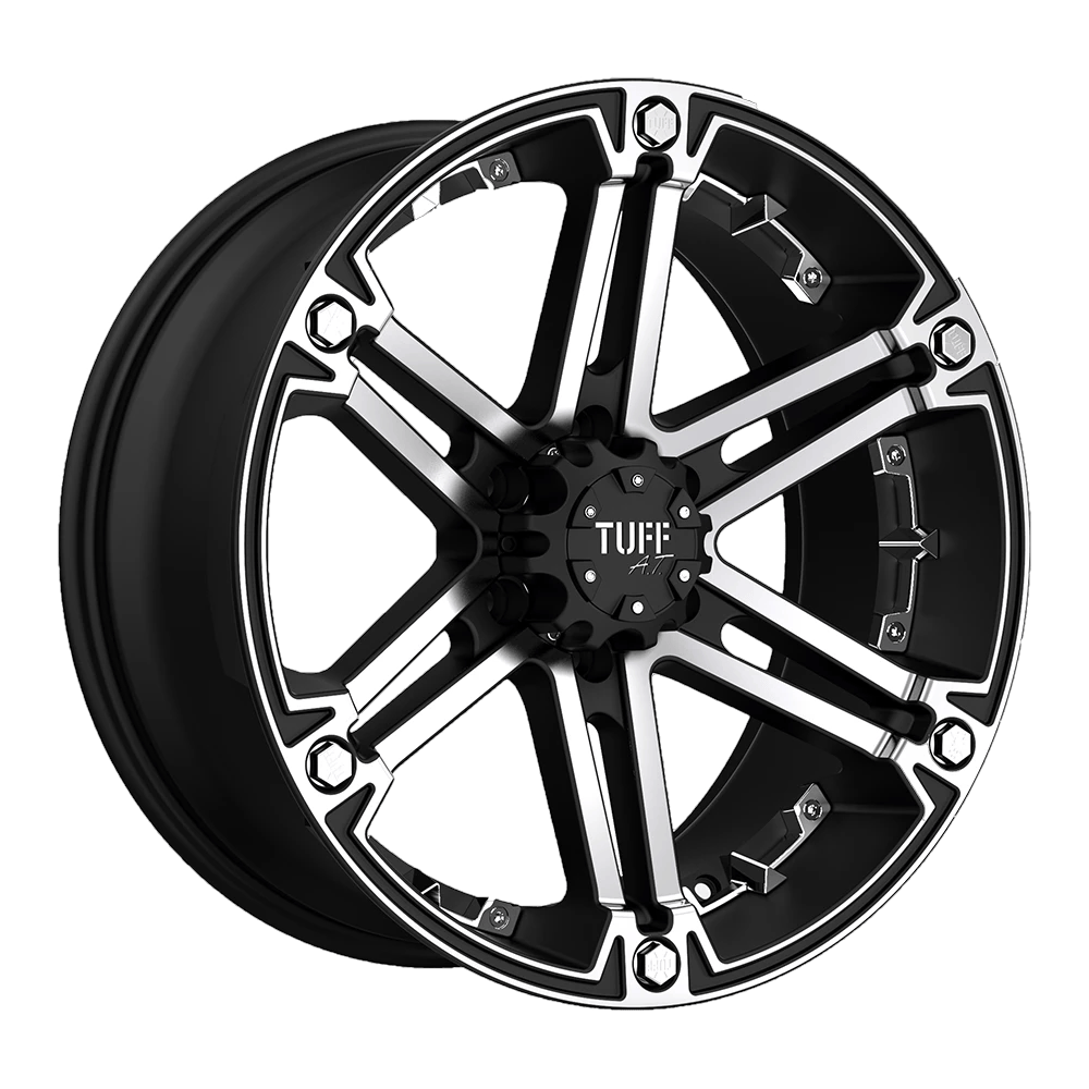 Tuff T01 17x8 ET-13 6x139.7 Flat Black w/ Machined Face
