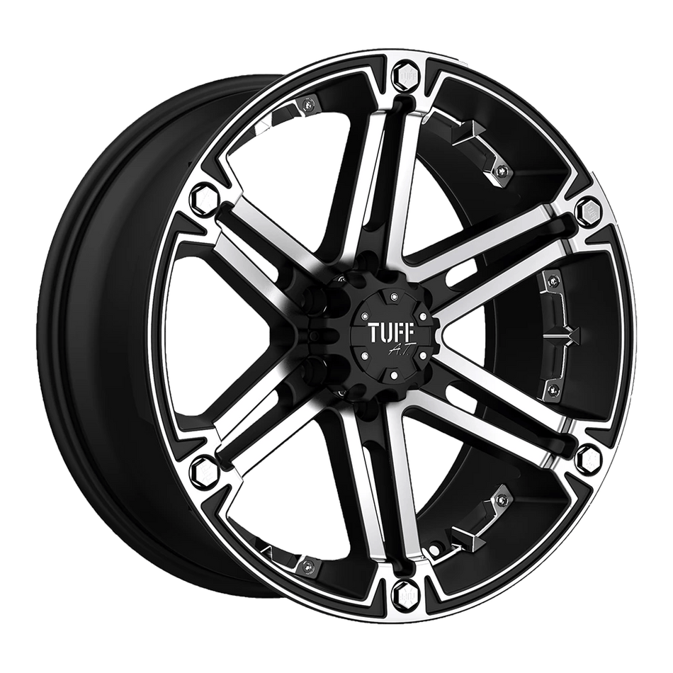Tuff T01 17x8 ET10 5x114.3/5.0 Flat Black w/ Machined Face