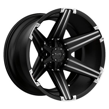 Tuff T12 20x12 ET-45 6x139.7 Satin Black Milled
