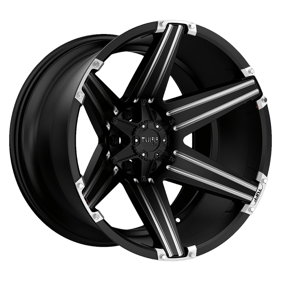 Tuff T12 20x12 ET-45 6x139.7 Satin Black Milled