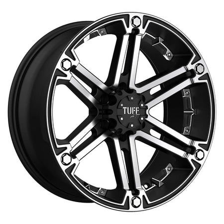 Tuff T01 20x9 ET-13 6x139.7 Flat Black w/ Machined Face