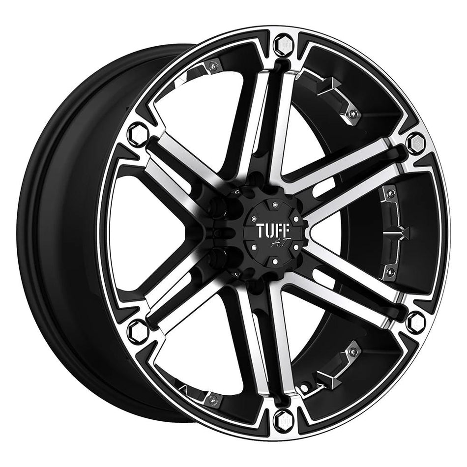 Tuff T01 20x9 ET-13 6x139.7 Flat Black w/ Machined Face