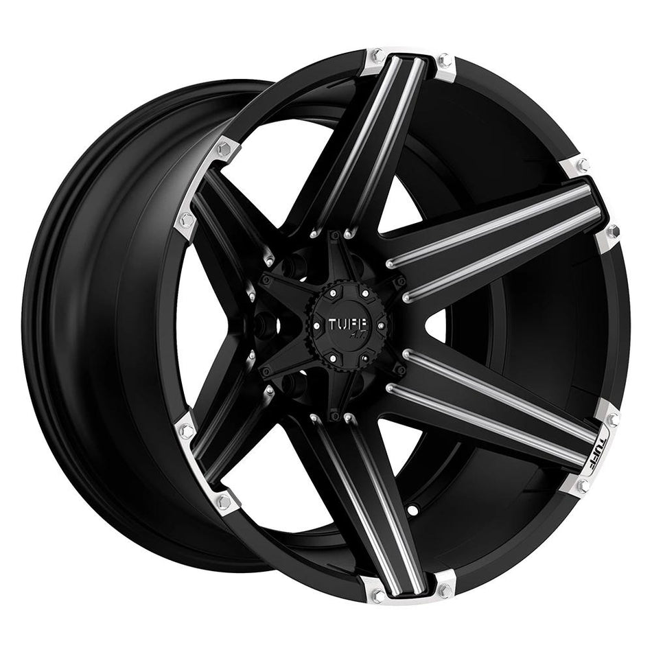 Tuff T12 20x12 ET-45 8x170 Satin Black Milled