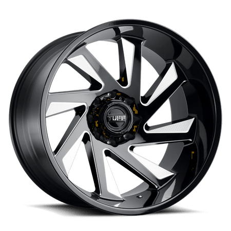 Tuff T1B 22x12 ET-45 8x165.1 Gloss Black Milled