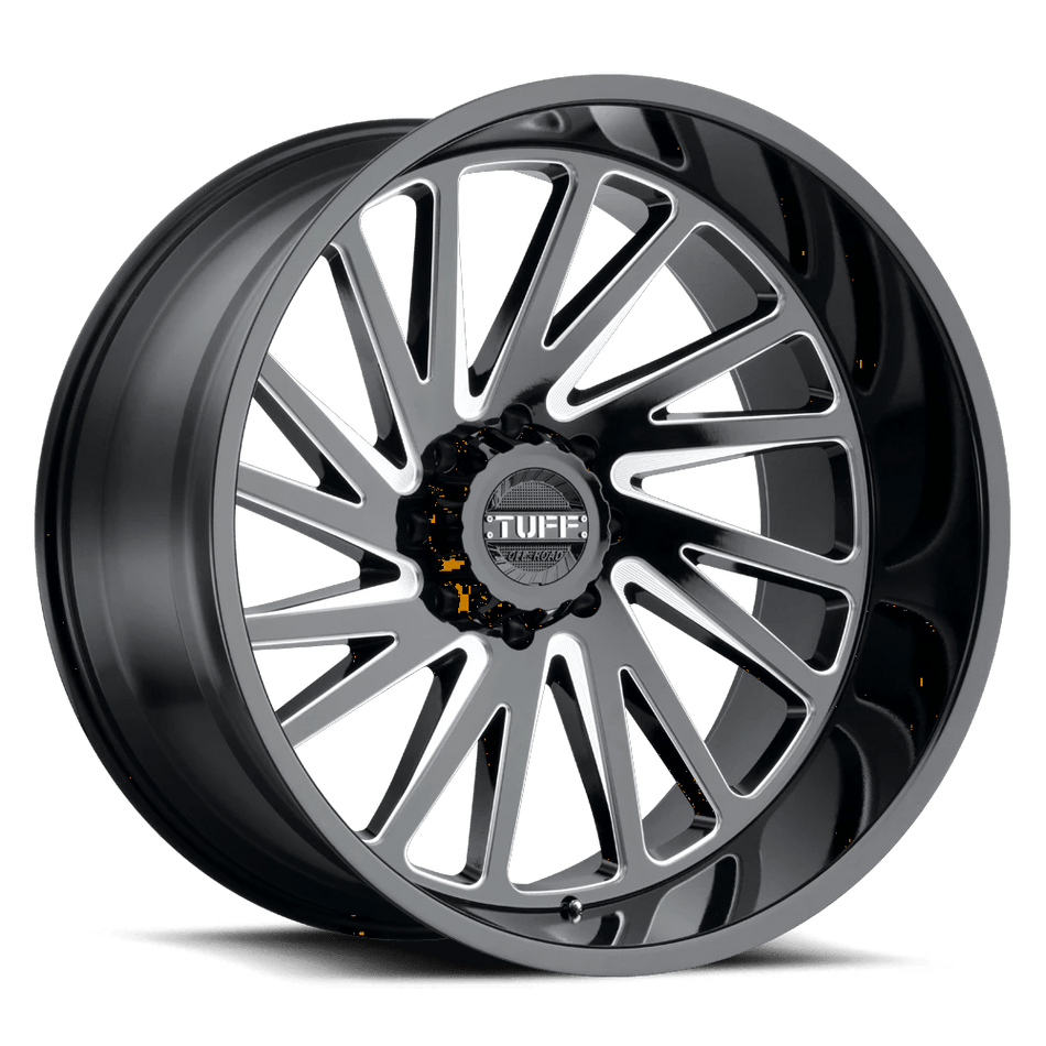 Tuff T2A 24x14 ET-72 5x127 Gloss Black Milled