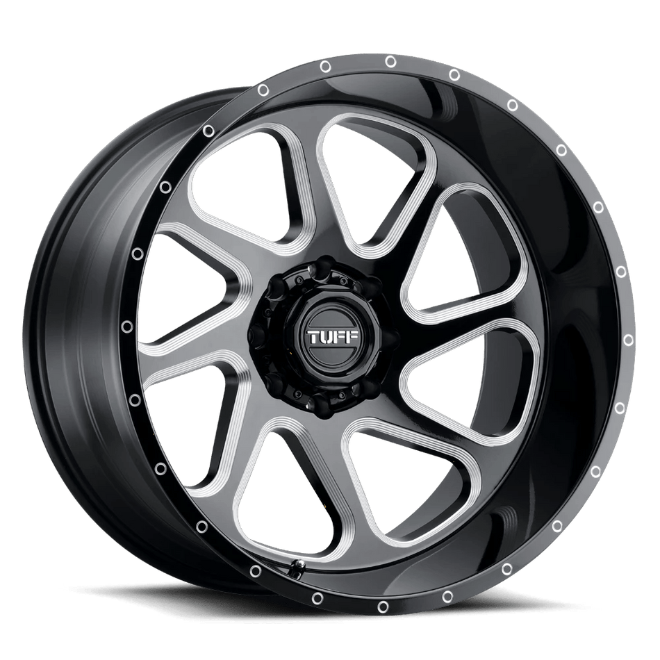Tuff T2B 24x14 ET-72 5x127 Gloss Black Milled
