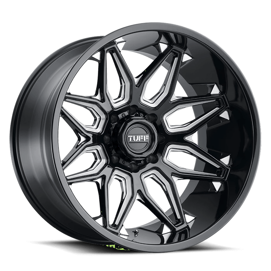 Tuff T3B 26x14 ET-72 8x165.1 Gloss Black Milled