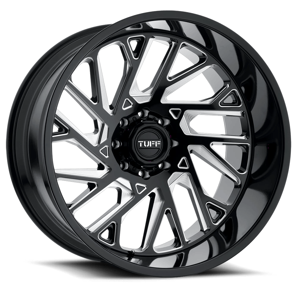Tuff T4B 20x12 ET-45 8x170 Gloss Black Milled