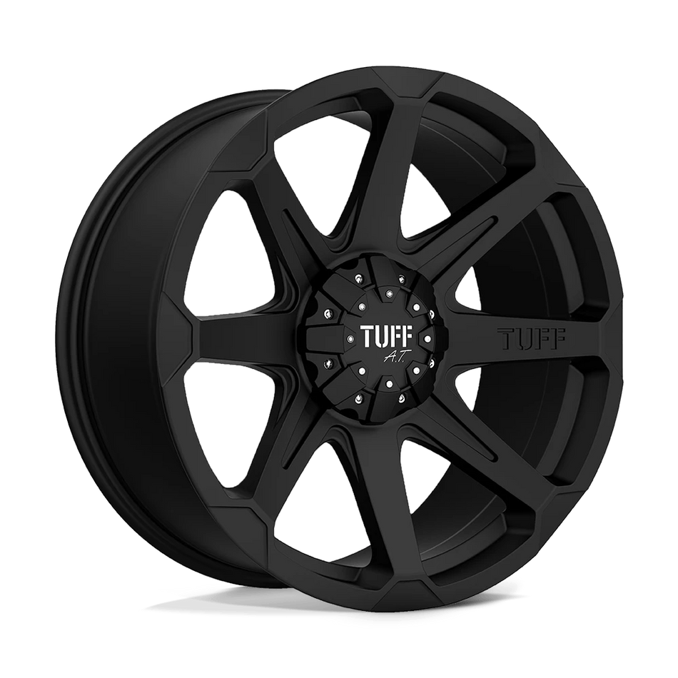 Tuff T05 22x10 ET-20 5x114.3/5.0 Flat Black w/ Machined Face