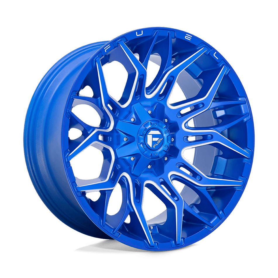 Fuel 1PC D770 TWITCH 22x10 ET-18 8x165.1 Anodized Blue Milled