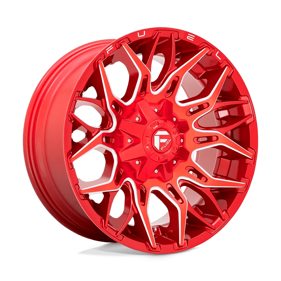 Fuel 1PC D771 TWITCH 20x9 ET1 8x180 Candy Red Milled