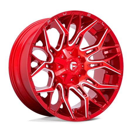Fuel 1PC D771 TWITCH 22x10 ET-18 8x165.1 Candy Red Milled