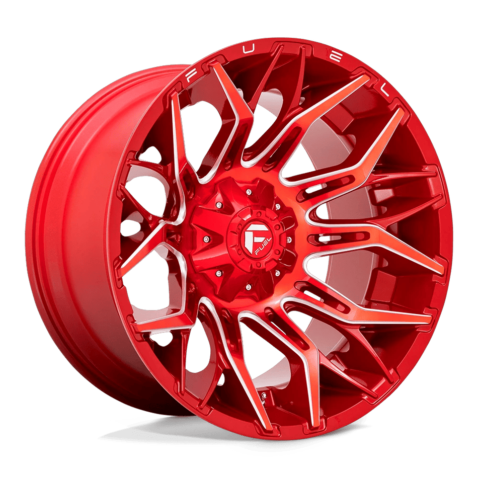 Fuel 1PC D771 TWITCH 22x12 ET-44 5x139.7/150 Candy Red Milled