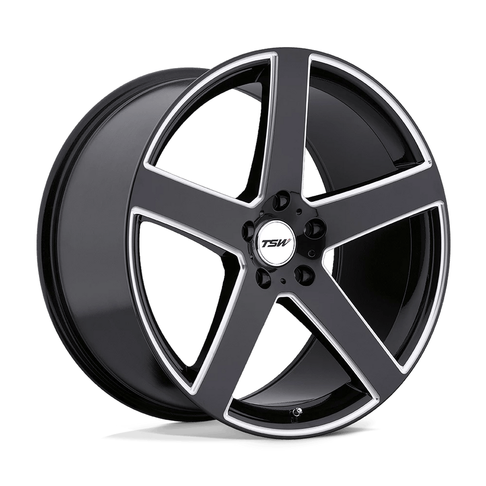 TSW RIVAGE 20x10 ET54 5x112 Gloss Black Milled