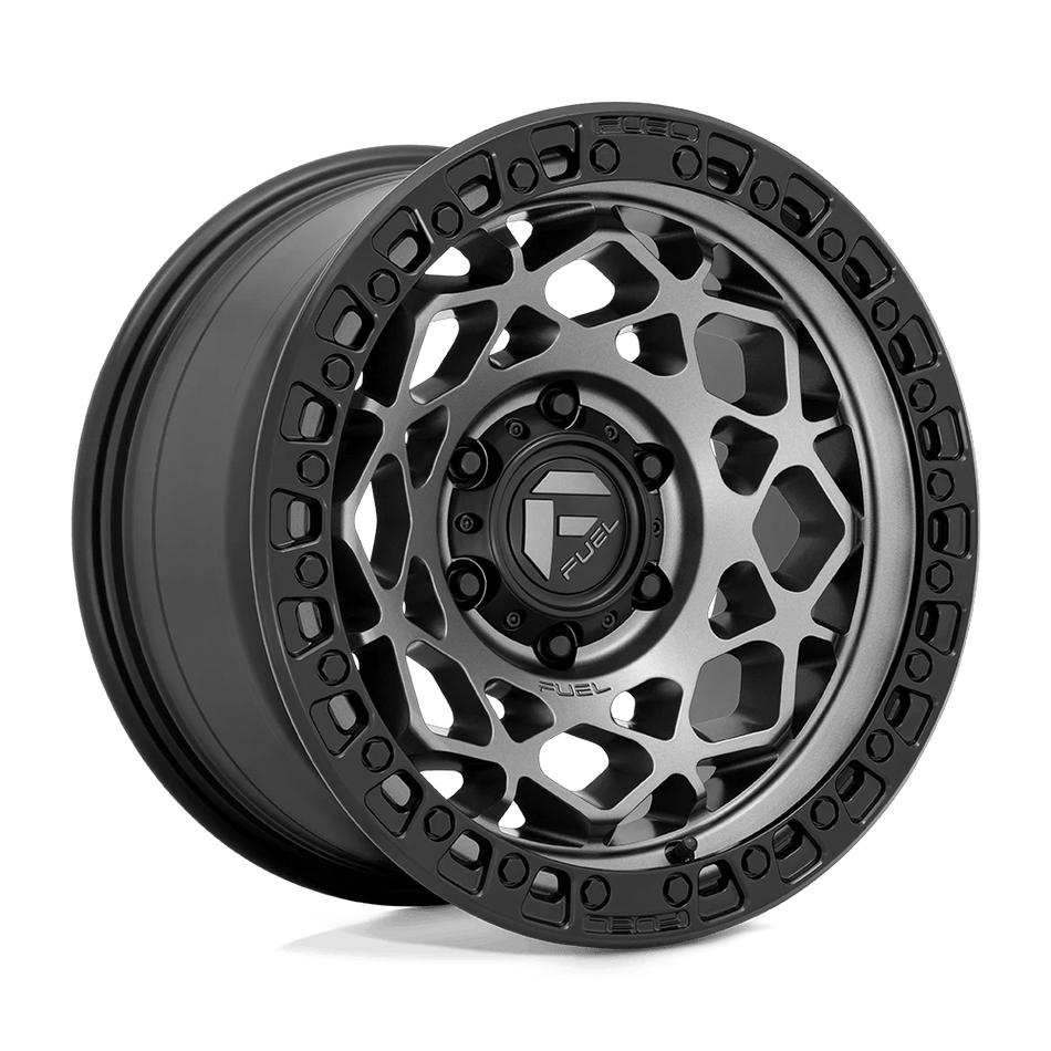 Fuel 1PC D784 UNIT 17x9 ET-12 5x127 Gunmetal w/ Matte Black Ring
