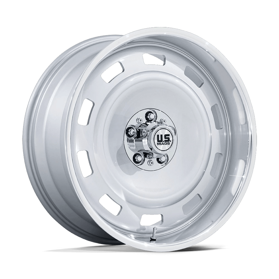 US Mag 1PC UC143 SCOTTSDALE 17x9 ET-12 5x127 Silver w/ Diamond Cut Lip