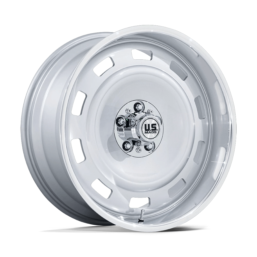 US Mag 1PC UC143 SCOTTSDALE 20x11 ET-6 5x127 Silver w/ Diamond Cut Lip
