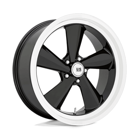 US Mag 1PC U136 TS 22x9 ET15 5x120.6 Gloss Black w/ Diamond Cut Lip