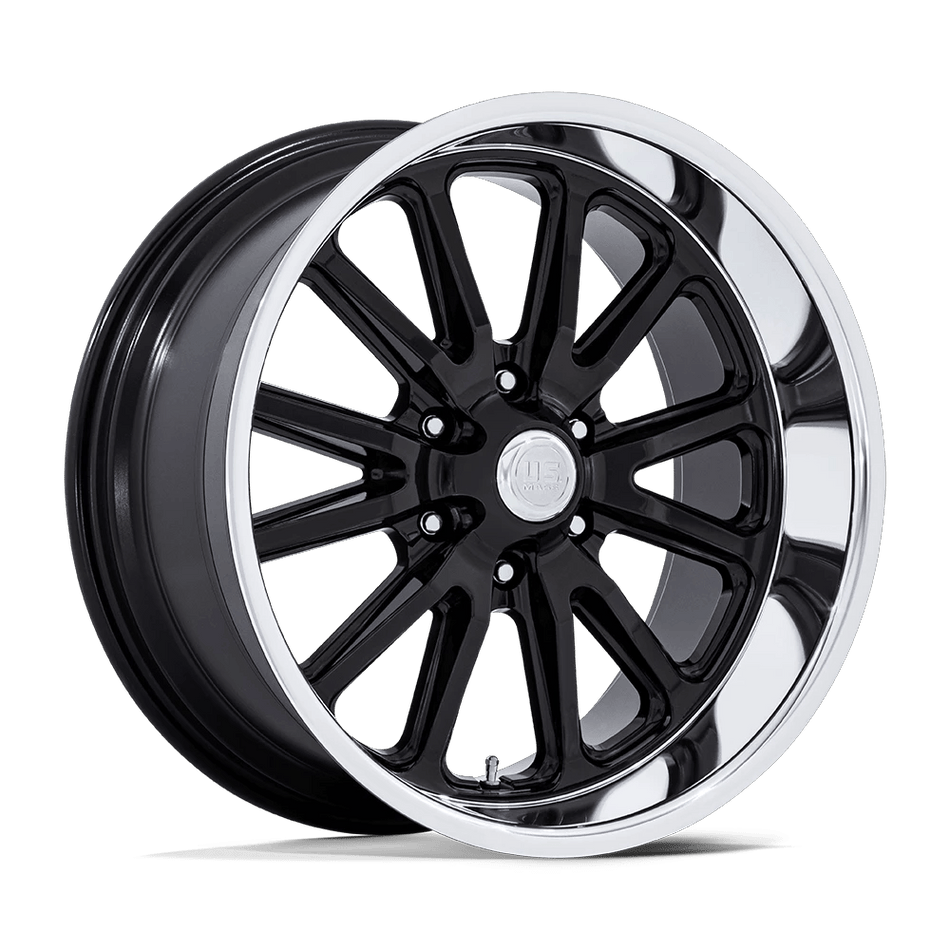 US Mag 1PC UC145 RAMBLER 6 20x9.5 ET1 6x127 Gloss Black w/ Diamond Cut Lip