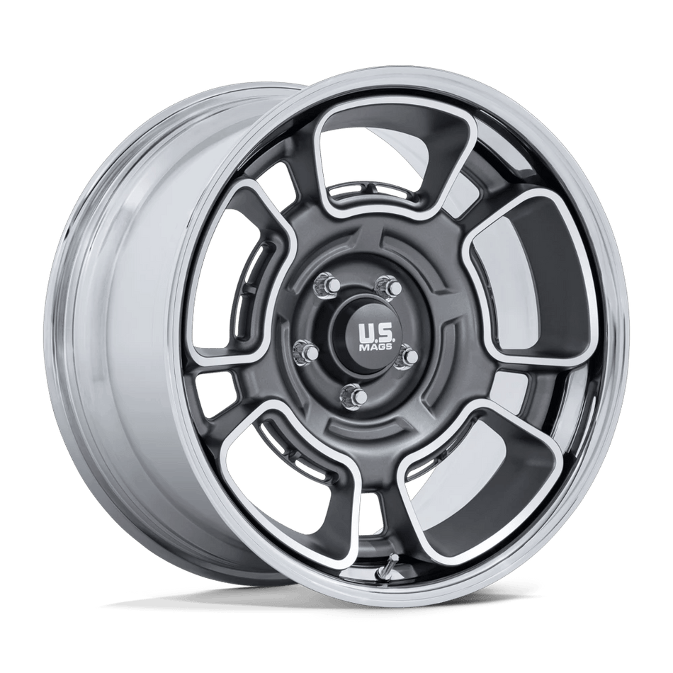 US Mag 1PC UC147 FLAGSTAFF 20x8.5 ET1 BLANK Anthracie w/ Machined Face & Chrome Lip