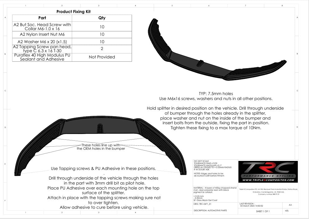 Lotus Emira - Front Splitter